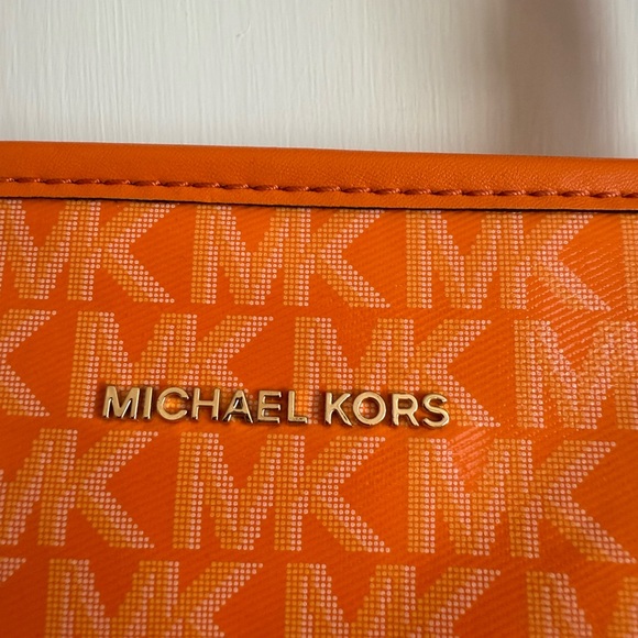 Michael Kors Vibrant Orange Monogram Tote - Picture 1 of 6